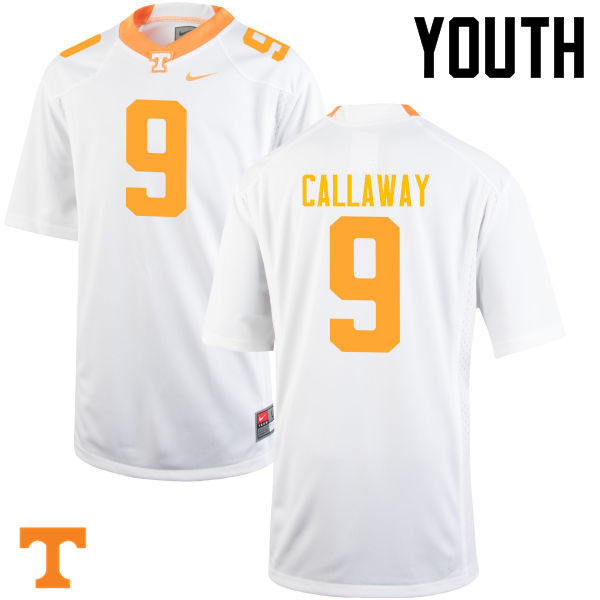 Youth #9 Marquez Callaway Tennessee Volunteers College Football Jerseys-White